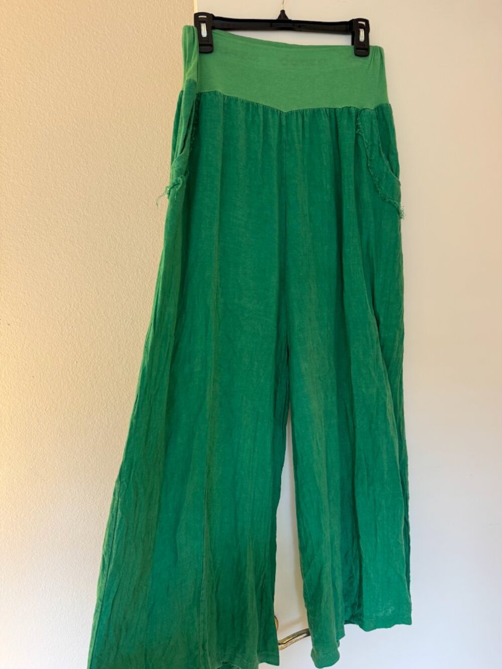Green Linen Pants